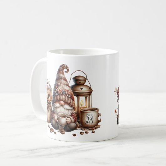 Herbst-Gnome Kaffeetasse (Vorderseite Links)