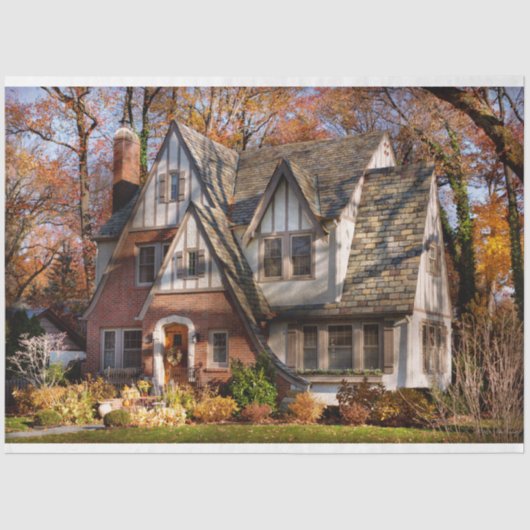 Herbst - Gnome Zuhause Seidenpapier (Vorderseite)