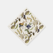 Herbst-Gold-Blätter & Blue Berries Serviette (Ecke)