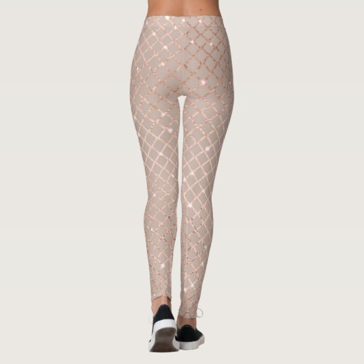 Herbst-Gold-Blätter: Blumenmuster Leggings (Rückseite)