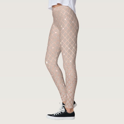 Herbst-Gold-Blätter: Blumenmuster Leggings (Links)