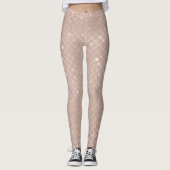 Herbst-Gold-Blätter: Blumenmuster Leggings (Vorderseite)
