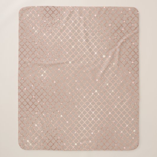 Herbst-Gold-Blätter: Blumenmuster Sherpadecke (Vorderseite)