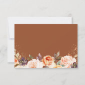 Herbst Gold Blätter Florenz Terracotta Hochzeit RSVP Karte (Rückseite)