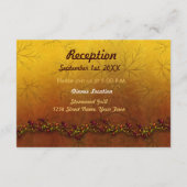 Herbst-Gold-Blätter Hochzeit Begleitkarte (Rückseite)