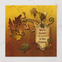 Herbst-Gold-Blätter Hochzeit