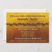 Herbst-Gold-Blätter Hochzeit Einladung (Rückseite)