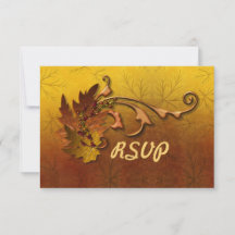 Herbst-Gold-Blätter Hochzeit