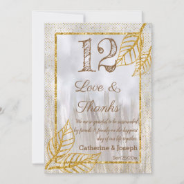 Herbst Gold Kastanien Blätter Tischnummern