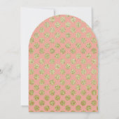 Herbst Gold Polka Dots Einladung Hochzeit (Rückseite)