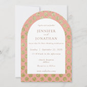 Herbst Gold Polka Dots Einladung Hochzeit (Vorderseite)
