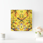 Herbst Gold Quadratische Wanduhr (Zuhause)