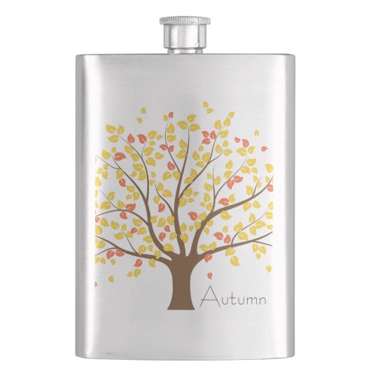 Herbst-Gold-Tree Flachmann (Vorderseite)