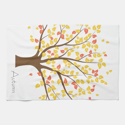 Herbst-Gold-Tree Handtuch (Horizontal)