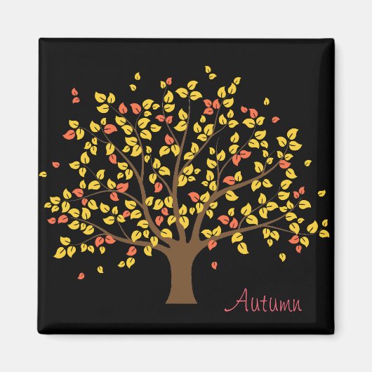 Herbst Gold Tree Magnet (Vorne)