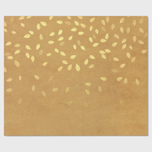 Herbst-Gold verlässt Muster Geschenkpapier (Flach)