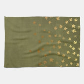 Herbst-Gold verlässt Muster Handtuch (Horizontal)