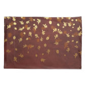 Herbst-Gold verlässt Muster Kissenbezug (Rückseite-Links)