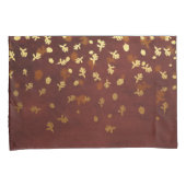 Herbst-Gold verlässt Muster Kissenbezug (Vorderseite-Rechts)