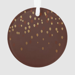 Herbst-GoldBlätter/Pinecone Muster Ornament