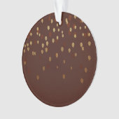 Herbst-GoldBlätter/Pinecone Muster Ornament (Vorderseite)