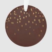 Herbst-GoldBlätter/Pinecone Muster Ornament (Vorderseite)