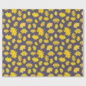 Herbst Golden Florals Nahtloser Erntedank Geschenkpapier (Flach)