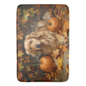 Herbst Golden Retriever Fall Pumpkins Badematte (Vorderseite Vertikal)