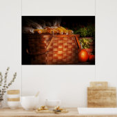 Herbst - Gourd - Frischmais Poster (Küche)