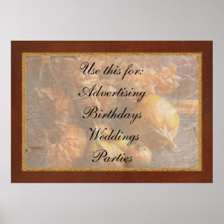 Herbst - Gourd - Stillleben mit Gourds Poster