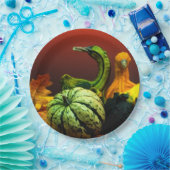 Herbst Gourds Rustikale Herbsthochzeitfarben Pappteller (Party)