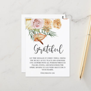 Herbst Grateful Happy Thanksgiving Postkarte