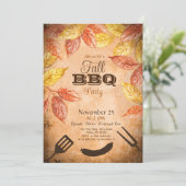 Herbst GRILLEN Einladung, Herbst Barbeque Party Einladung (Stehend Vorderseite)