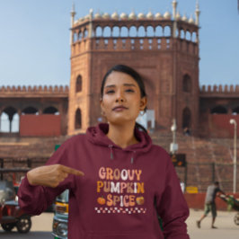 Herbst-Groovy Pumpkin Gewürzdesign Hoodie