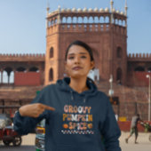 Herbst-Groovy Pumpkin Gewürzdesign Hoodie