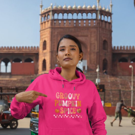 Herbst-Groovy Pumpkin Gewürzdesign Hoodie