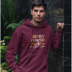 Herbst-Groovy Pumpkin Gewürzdesign Hoodie