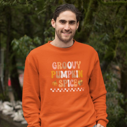 Herbst-Groovy Pumpkin Gewürzdesign Sweatshirt