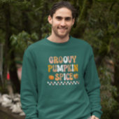 Herbst-Groovy Pumpkin Gewürzdesign Sweatshirt