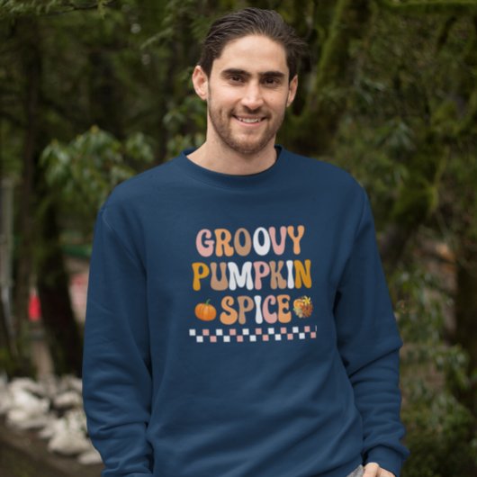 Herbst-Groovy Pumpkin Gewürzdesign Sweatshirt