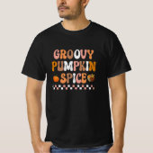 Herbst-Groovy Pumpkin Gewürzdesign T-Shirt (Vorderseite)