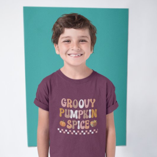 Herbst-Groovy Pumpkin Gewürzdesign T-Shirt