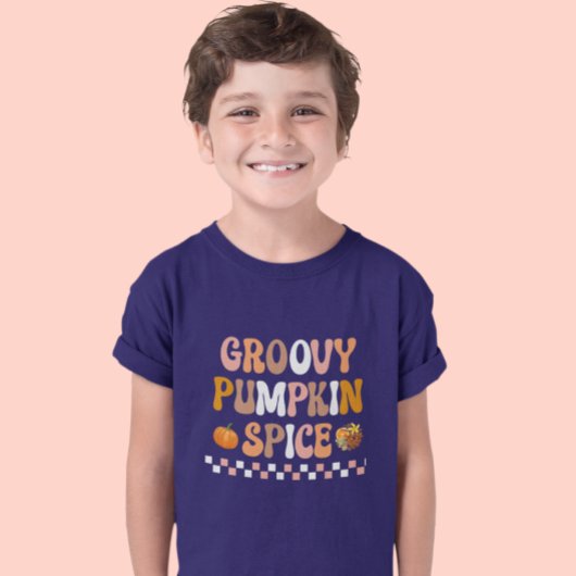 Herbst-Groovy Pumpkin Gewürzdesign T-Shirt