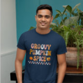 Herbst-Groovy Pumpkin Gewürzdesign T-Shirt