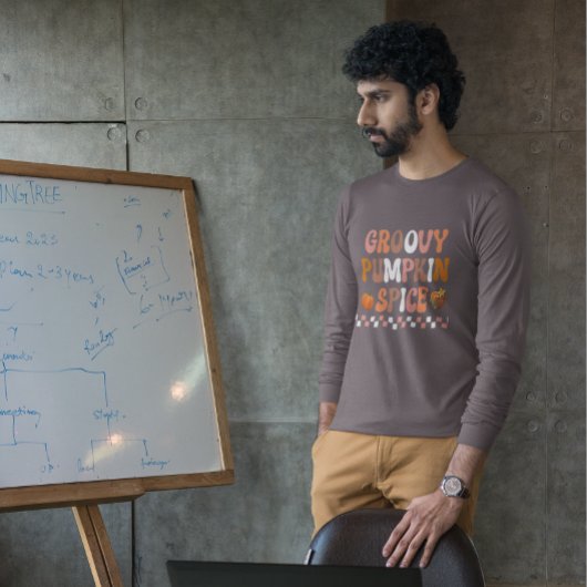 Herbst-Groovy Pumpkin Gewürzdesign T-Shirt