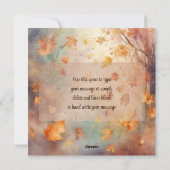 Herbst - Große Pyrenäen Happy Puppy Feiertagskarte (Rückseite)