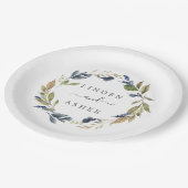 Herbst-Grünkuchen Hochzeitstorte Pappteller (Schrägansicht)