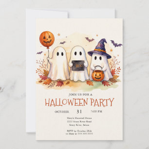 Herbst Gruseliges Süßes Halloween-Kostüm-Party Einladung