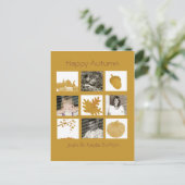 Herbst Grüße 4-Foto-Karte Postkarte (Stehend Vorderseite)