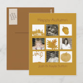 Herbst Grüße 4-Foto-Karte Postkarte (Vorne/Hinten)